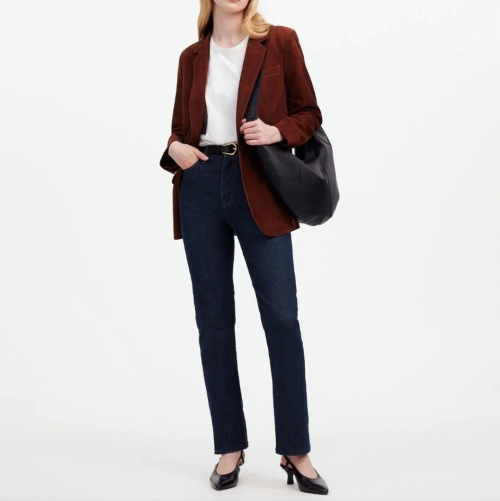 New Madewell The '90s Straight High Rise Norman Wash Jeans Size 28 NWT - Picture 4 of 11